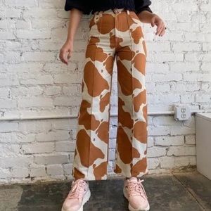 Lisa Says Gah Cow Print Pants